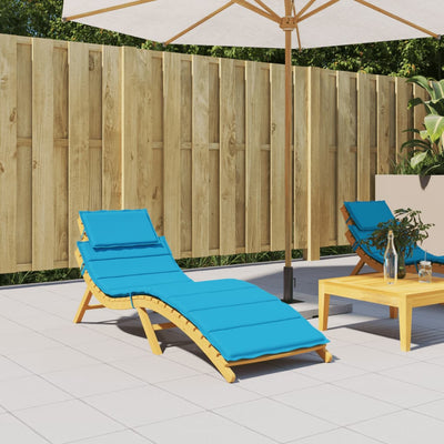 Vidaxl Lounger Kissen 186x58x3 cm Oxford Stoff blau