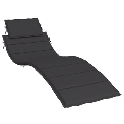 Vidaxl Lounger Kissen 186x58x3 cm Oxford Stoff schwarz