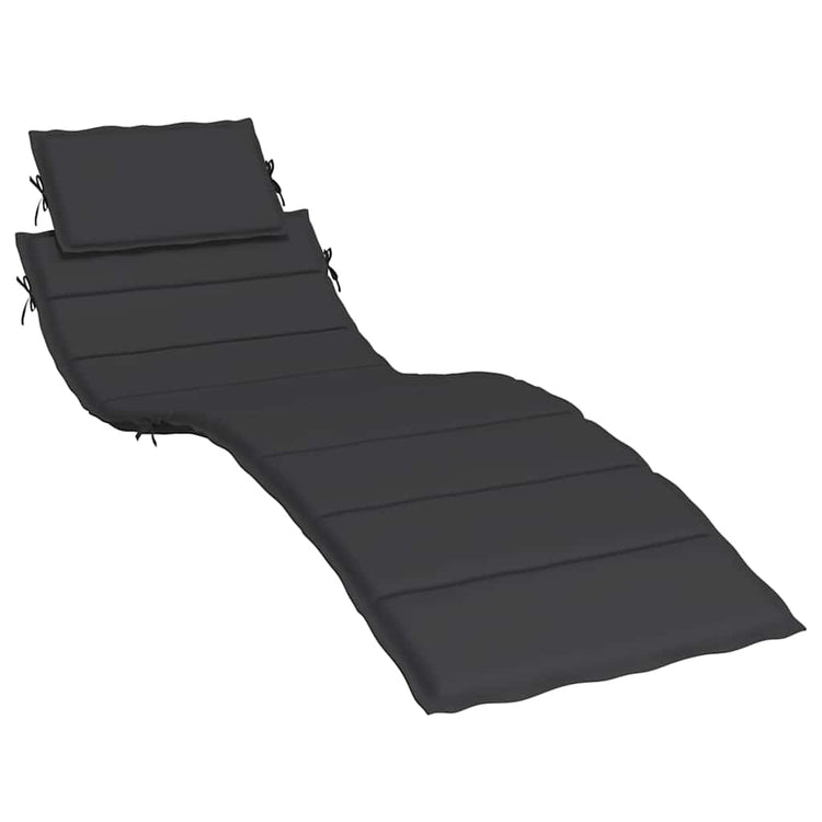 Vidaxl Lounger Kissen 186x58x3 cm Oxford Stoff schwarz
