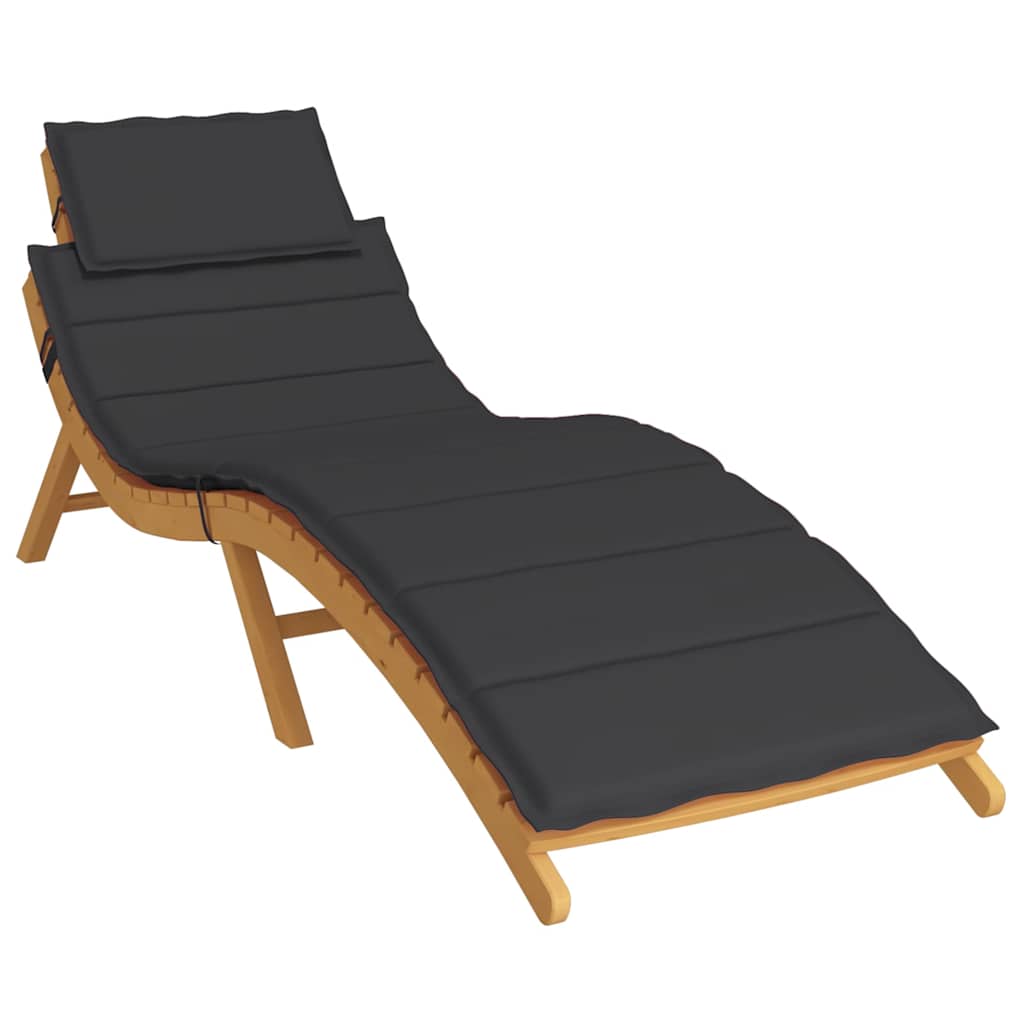 Vidaxl Lounger Kissen 186x58x3 cm Oxford Stoff schwarz
