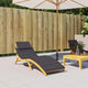 Vidaxl Lounger Kissen 186x58x3 cm Oxford Stoff schwarz