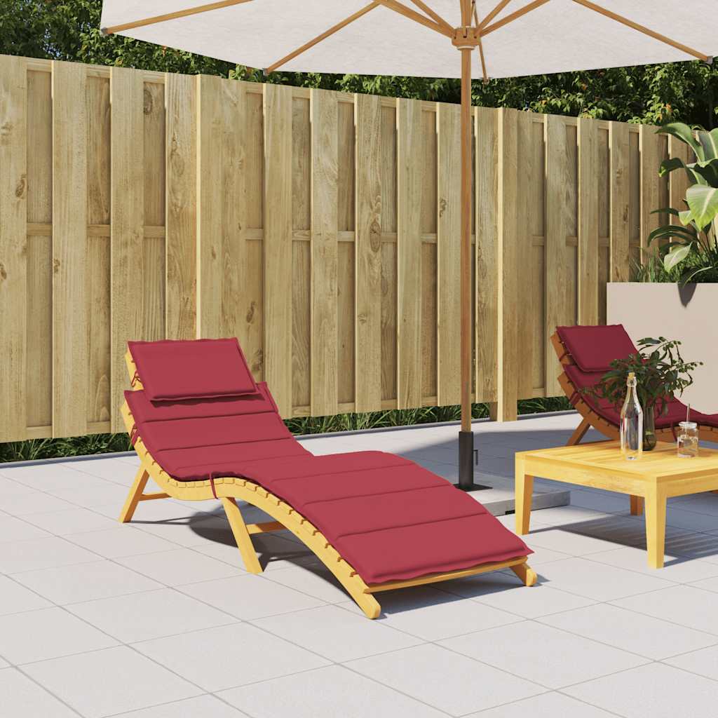 Vidaxl Lounge Kissen 186x58x3 cm Oxford Stoff Wein rot