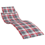 Vidaxl Lounger Kissen 186x58x3 cm Oxford Fabric Diamond Muster rot - afbeelding 2