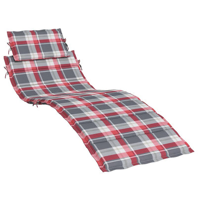 Vidaxl Lounger Kissen 186x58x3 cm Oxford Fabric Diamond Muster rot