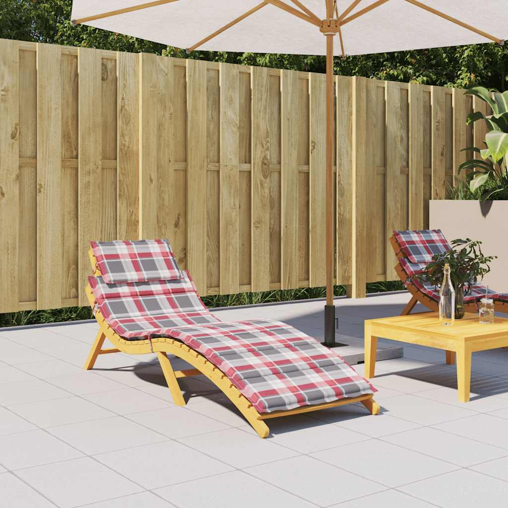 Vidaxl Lounger Kissen 186x58x3 cm Oxford Fabric Diamond Muster rot