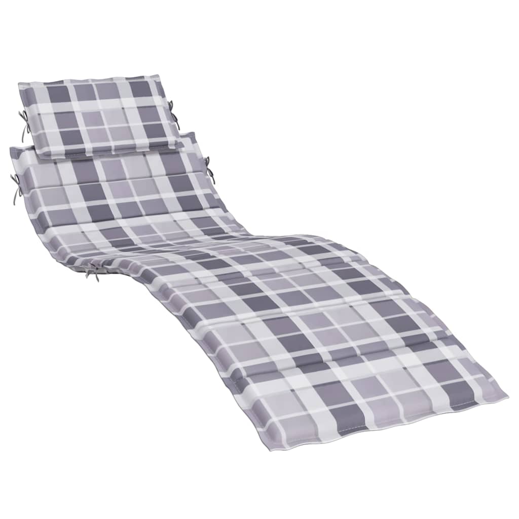 Vidaxl Lounger Kissen 186x58x3 cm Oxford Fabric Diamond Muster grau