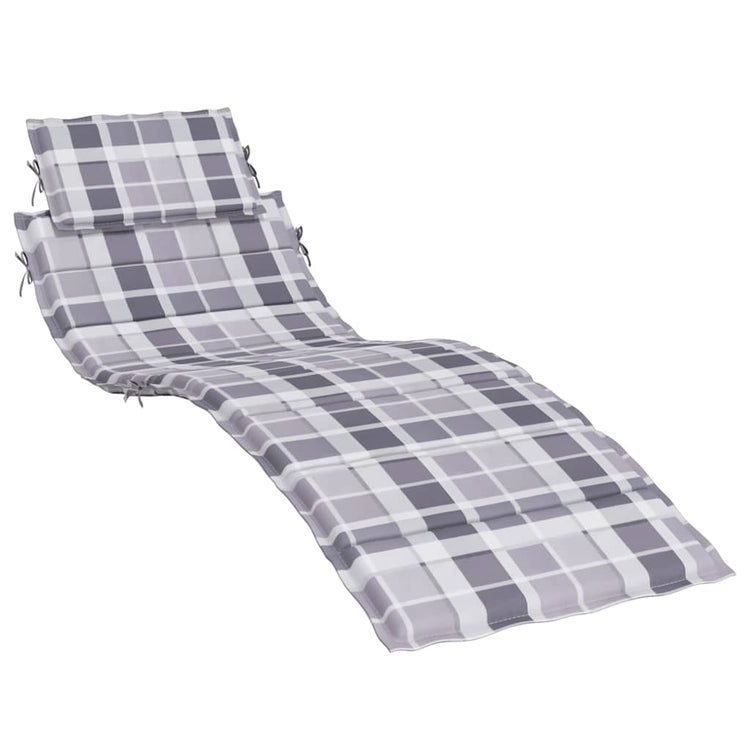 Vidaxl Lounger Kissen 186x58x3 cm Oxford Fabric Diamond Muster grau