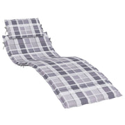Vidaxl Lounger Kissen 186x58x3 cm Oxford Fabric Diamond Muster grau - afbeelding 2