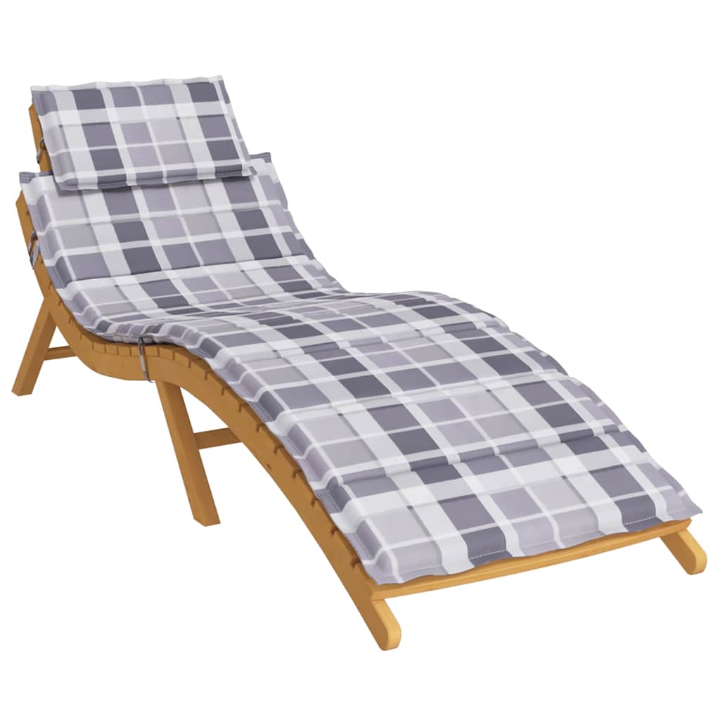 Vidaxl Lounger Kissen 186x58x3 cm Oxford Fabric Diamond Muster grau