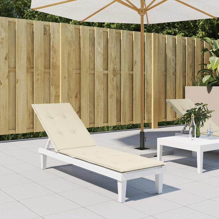 VIDAXL -Terrassenstuhlkissen (75+105) x50x4 cm cremefarben -gepflegt
