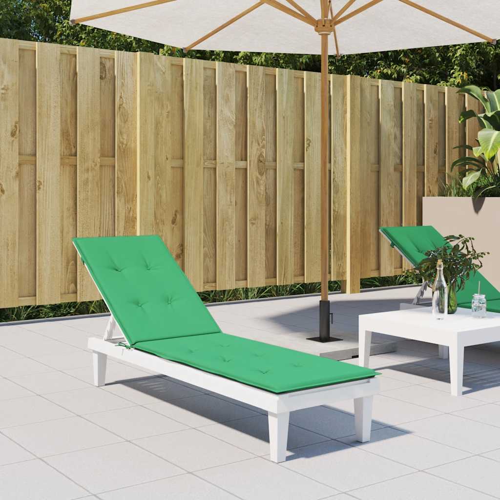 VIDAXL -Terrassenstuhlkissen (75+105) x50x4 cm Grün