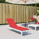 VIDAXL -Terrassenstuhlkissen (75+105) x50x4 cm rot