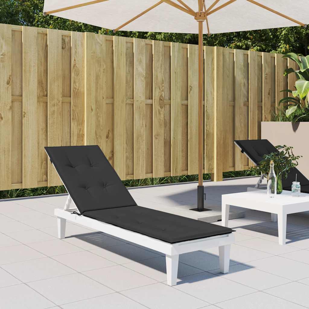 VIDAXL -Terrassenstuhlkissen (75+105) x50x4 cm schwarz