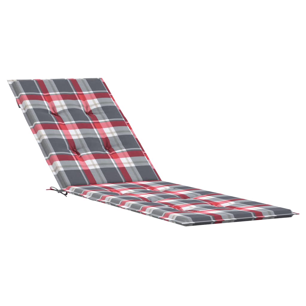VIDAXL -Terrassenstuhlkissen -Fenstermuster (75+105) x50x4 cm rot