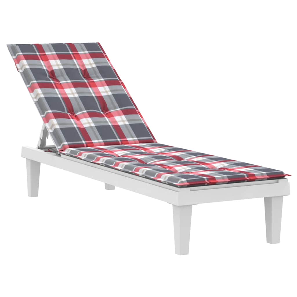 VIDAXL -Terrassenstuhlkissen -Fenstermuster (75+105) x50x4 cm rot