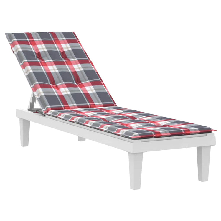VIDAXL -Terrassenstuhlkissen -Fenstermuster (75+105) x50x4 cm rot