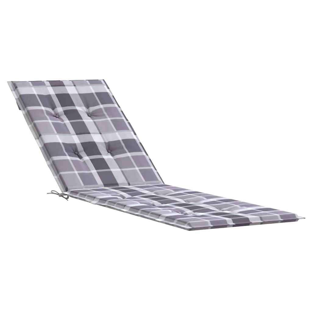 Vidaxl Patio Chair Kissen Fenstermuster (75+105) x50x4 cm grau