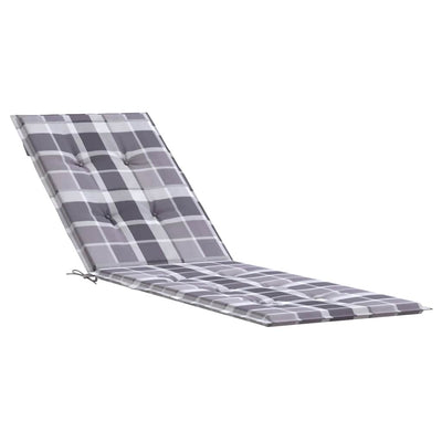 Vidaxl Patio Chair Kissen Fenstermuster (75+105) x50x4 cm grau