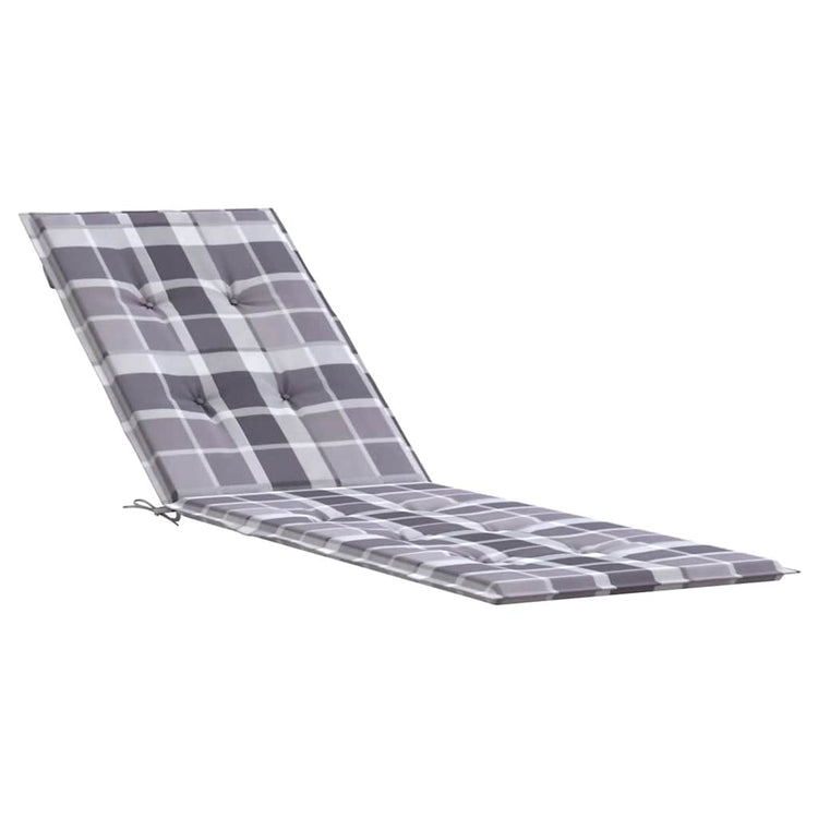 Vidaxl Patio Chair Kissen Fenstermuster (75+105) x50x4 cm grau