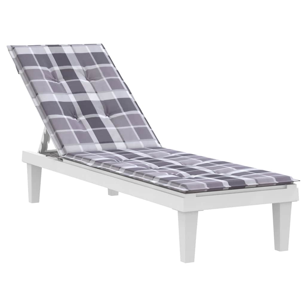 Vidaxl Patio Chair Kissen Fenstermuster (75+105) x50x4 cm grau