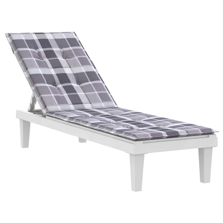 Vidaxl Patio Chair Kissen Fenstermuster (75+105) x50x4 cm grau