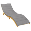 Vidaxl Lounger Kissen 200x50x3 cm Oxford Stoff grau
