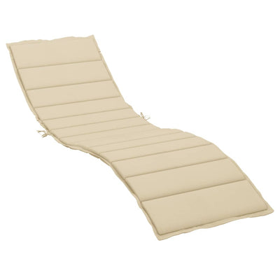 Vidaxl Lounger Kissen 200x50x3 cm Oxford Stoff Beige