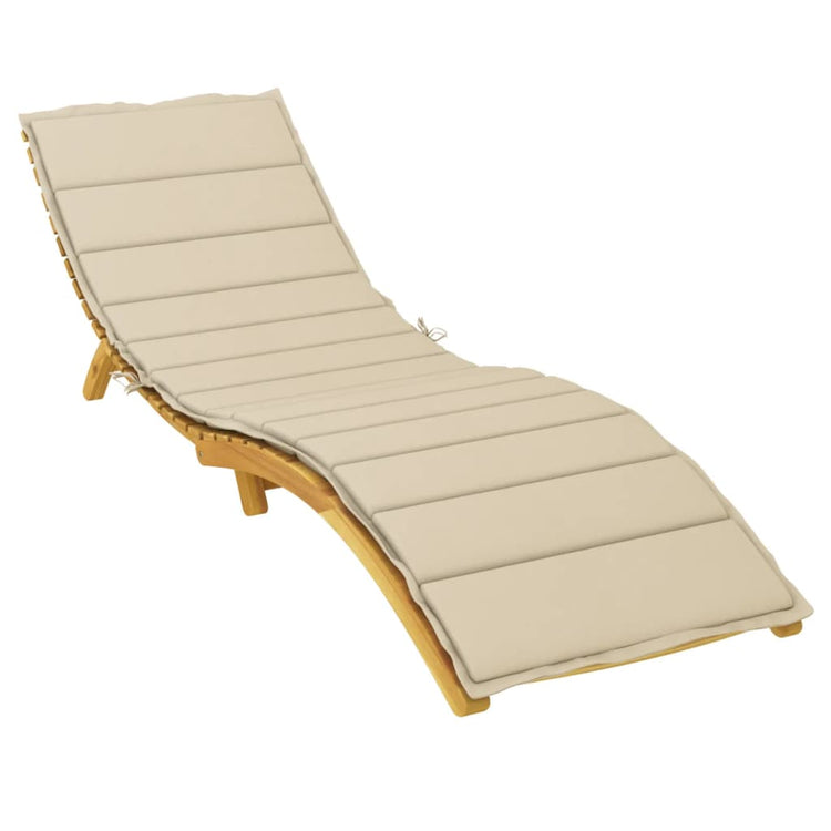 Vidaxl Lounger Kissen 200x50x3 cm Oxford Stoff Beige