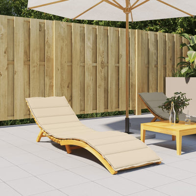 Vidaxl Lounger Kissen 200x50x3 cm Oxford Stoff Beige