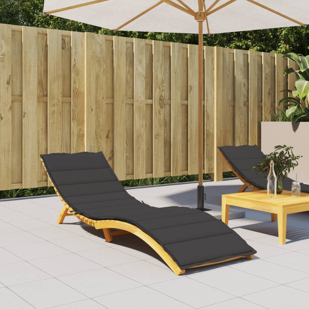 Vidaxl Lounger Kissen 200x50x3 cm Oxford Stoff schwarz