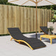 Vidaxl Lounger Kissen 200x50x3 cm Oxford Stoff schwarz