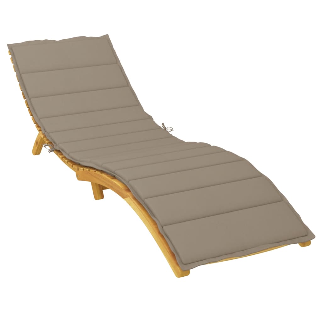 Vidaxl Lounger Kissen 200x50x3 cm Oxford Stofftaupe
