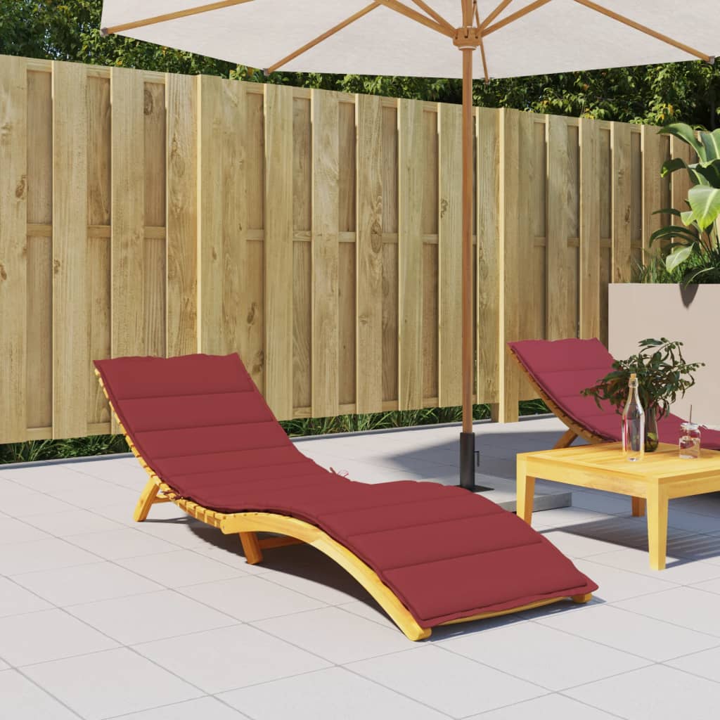 Vidaxl Lounger Kissen 200x50x3 cm Oxford Stoff Wein rot