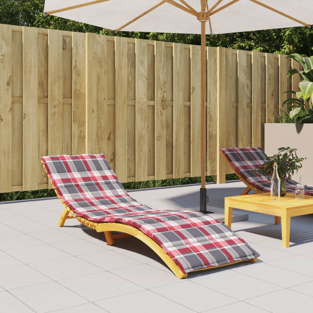 Vidaxl Lounger Kissen 200x50x3 cm Oxford Fabric Diamond Muster rot