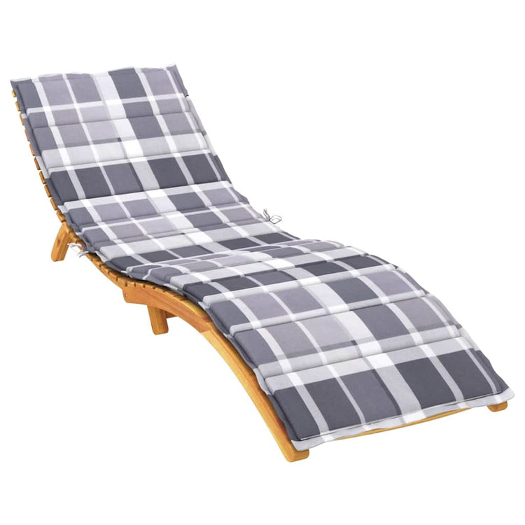 Vidaxl Lounger Kissen 200x50x3 cm Oxford Fabric Diamond Muster grau