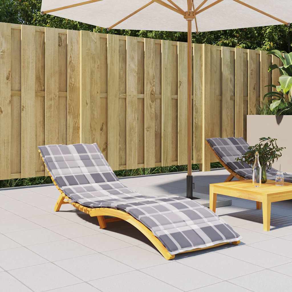 Vidaxl Lounger Kissen 200x50x3 cm Oxford Fabric Diamond Muster grau