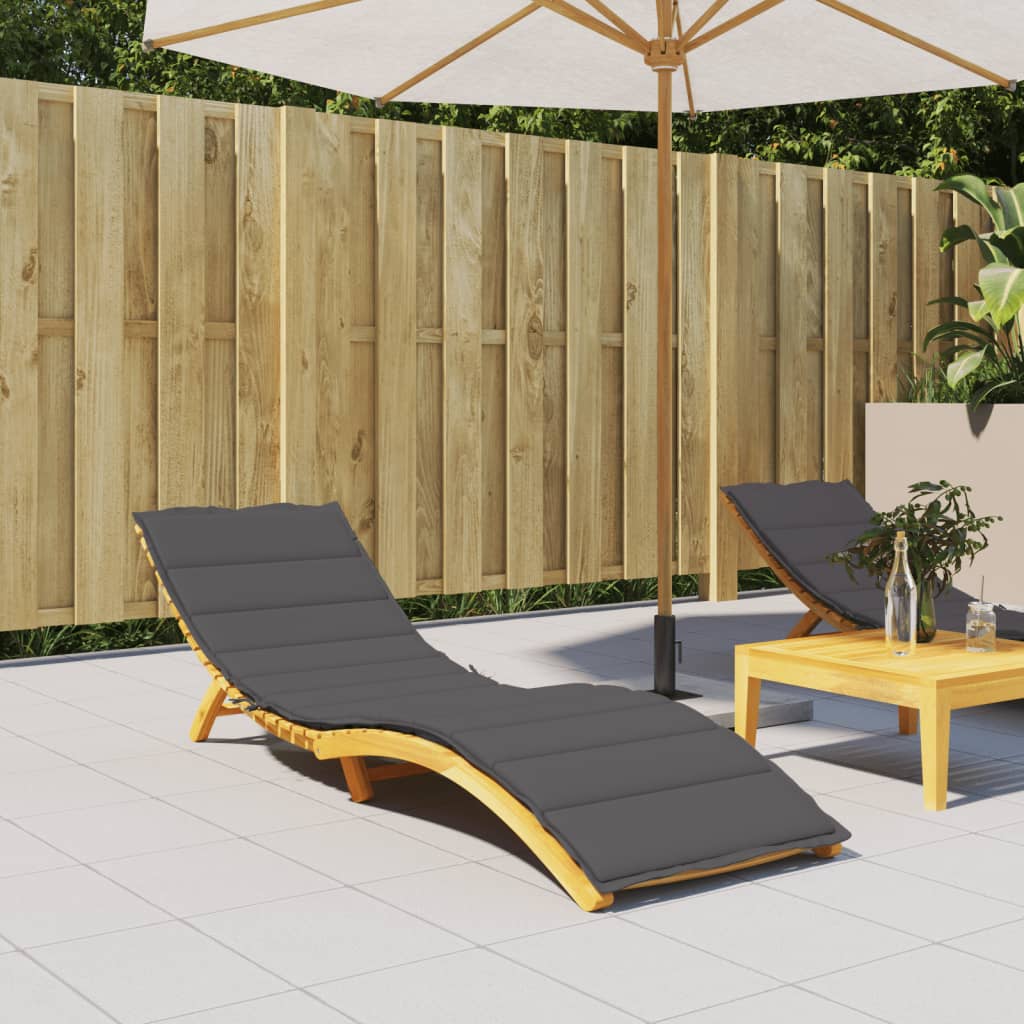 Vidaxl Lounger Kissen 200x60x3 cm Oxford Stoffanthrazit -gelöscht