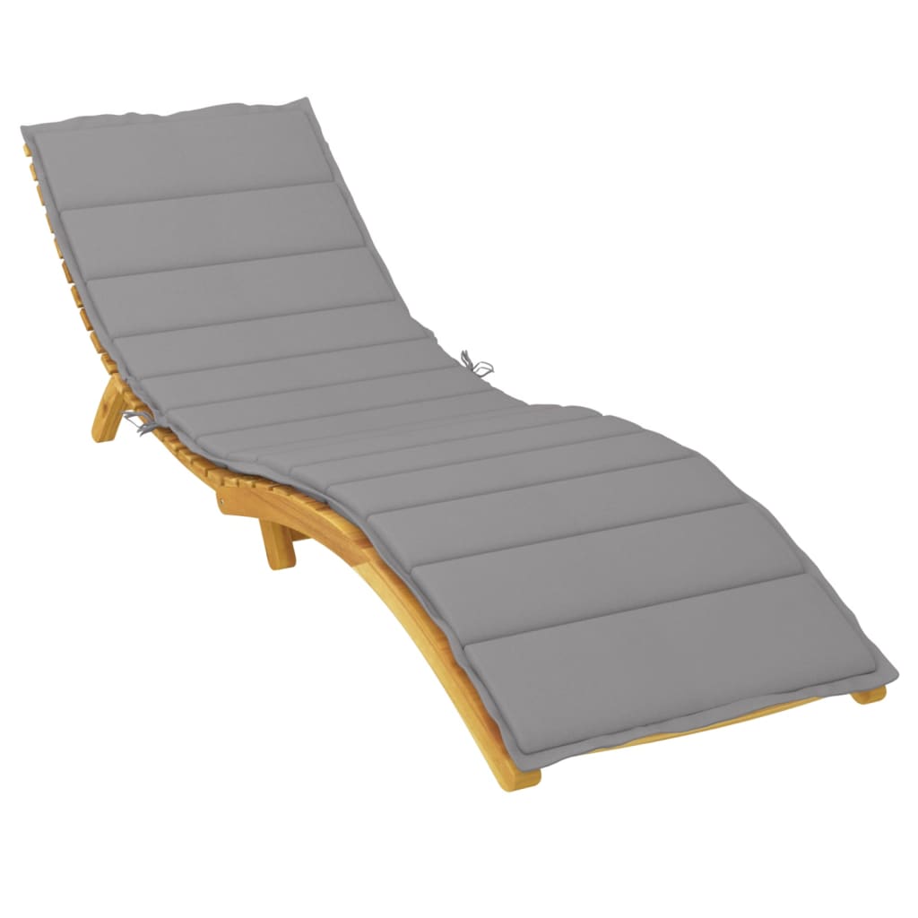 Vidaxl Lounger Kissen 200x60x3 cm Oxford Stoff grau