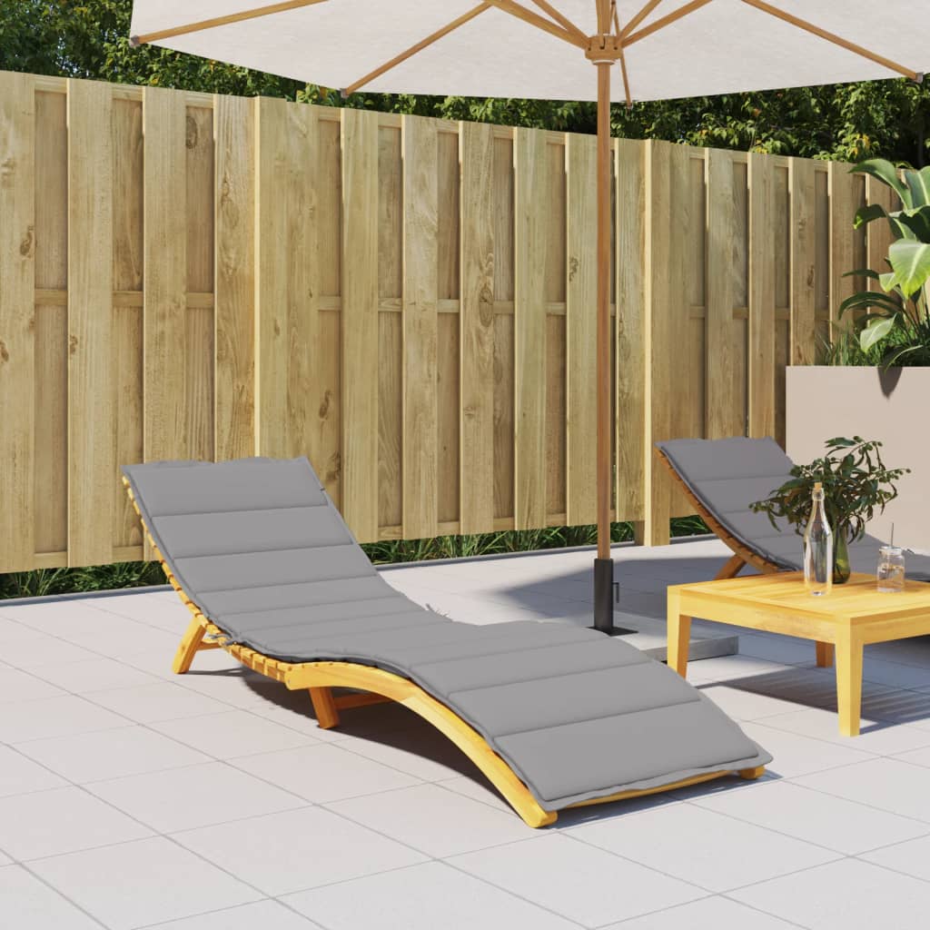 Vidaxl Lounger Kissen 200x60x3 cm Oxford Stoff grau