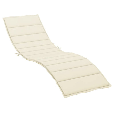 Vidaxl Lounger Kissen 200x60x3 cm Oxford Fabric Cream -Colored