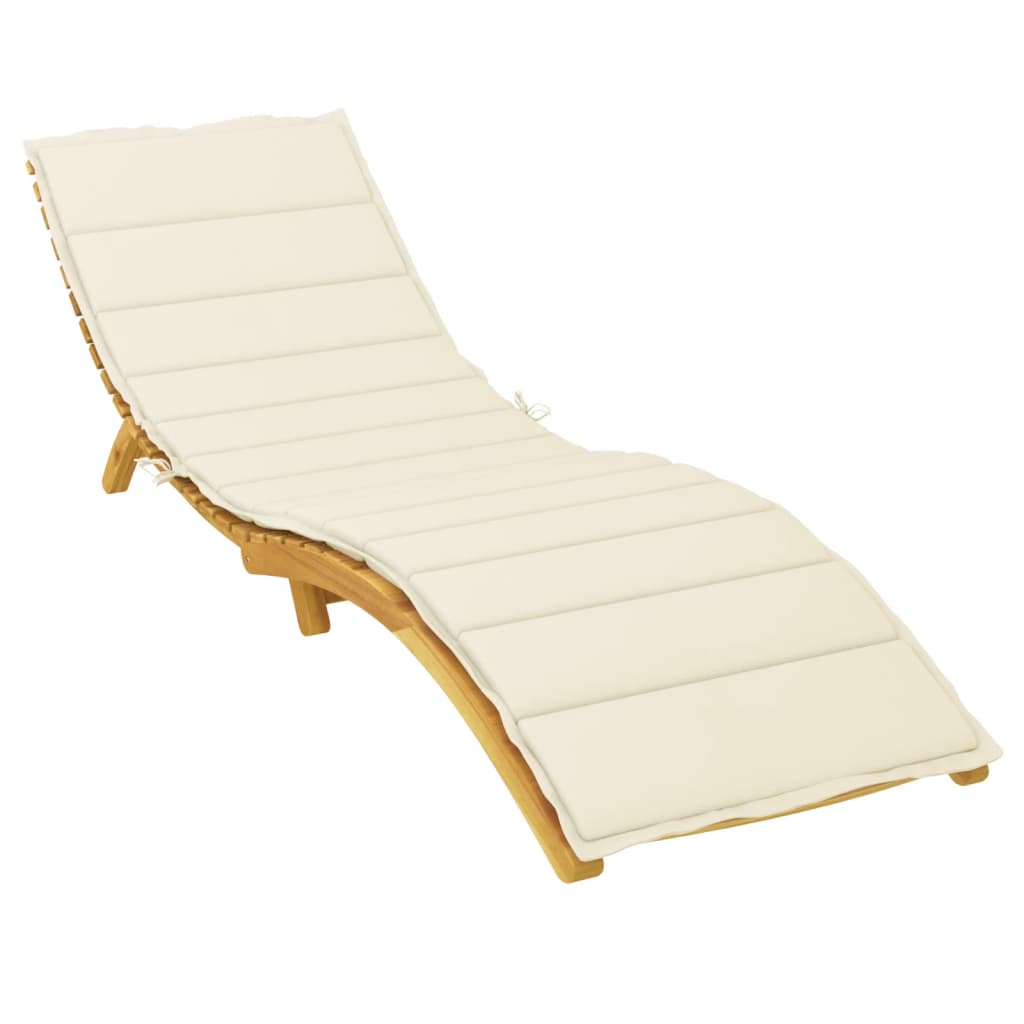 Vidaxl Lounger Kissen 200x60x3 cm Oxford Fabric Cream -Colored