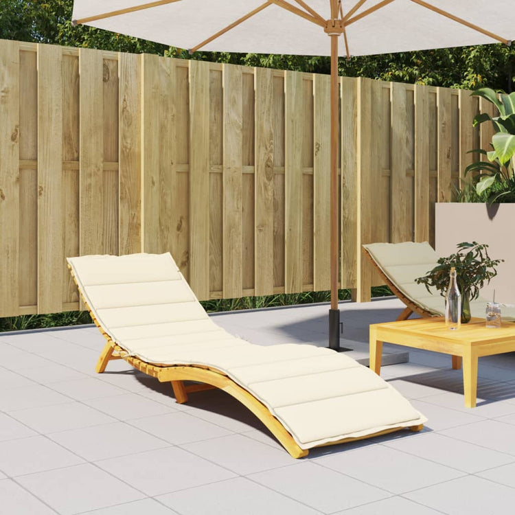 Vidaxl Lounger Kissen 200x60x3 cm Oxford Fabric Cream -Colored