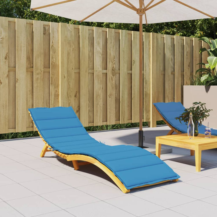 Vidaxl Lounger Kissen 200x60x3 cm Oxford Stoff Blau