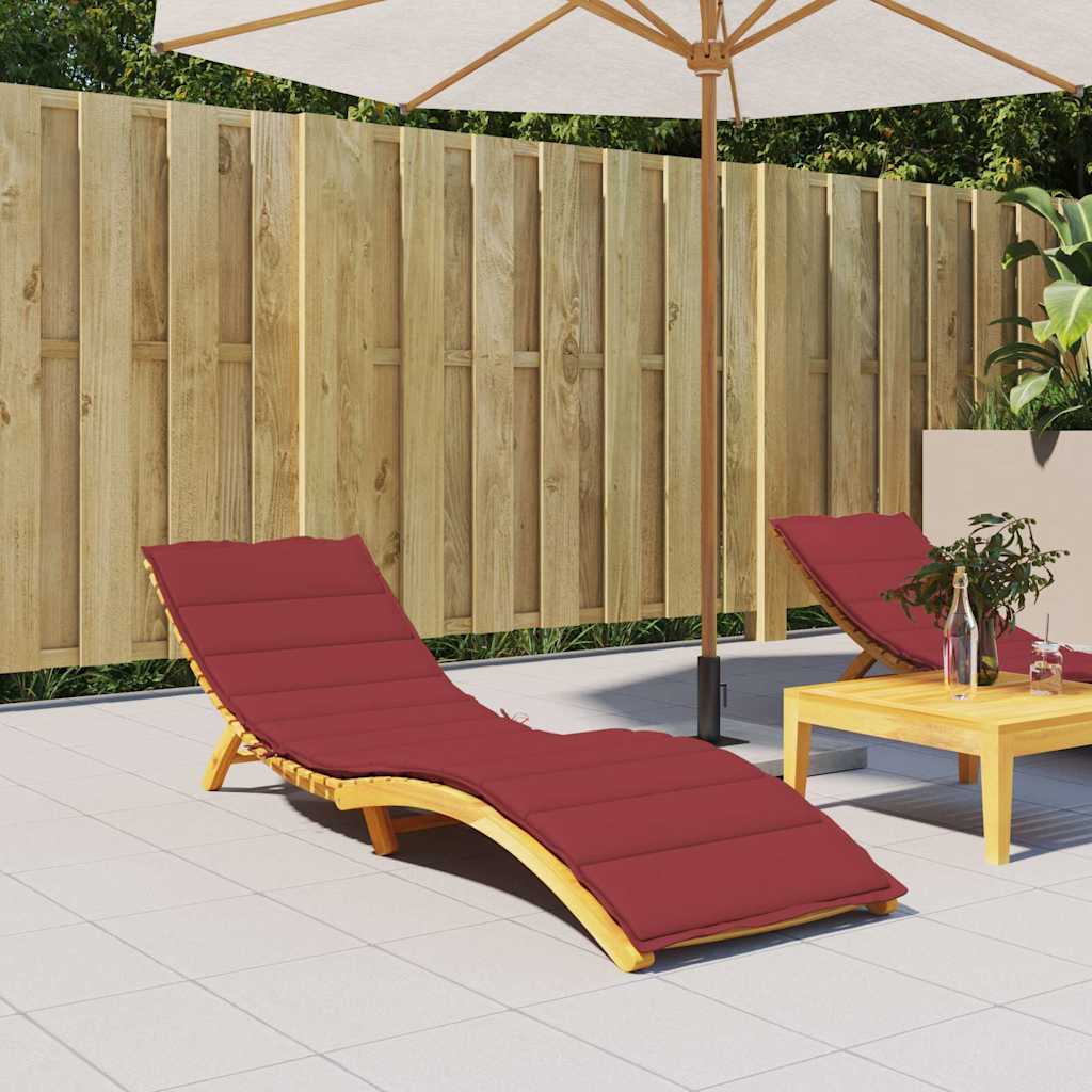 Vidaxl Lounger Kissen 200x60x3 cm Oxford Stoff Wein rot