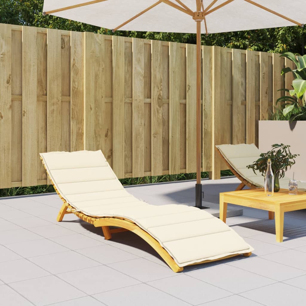 Vidaxl Lounger Kissen 200x70x3 cm Oxford Fabric Cream -Colored