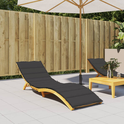 Vidaxl Lounger Kissen 200x70x3 cm Oxford Stoff schwarz