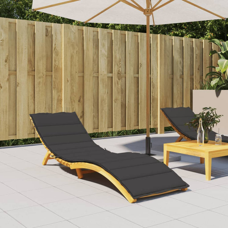 Vidaxl Lounger Kissen 200x70x3 cm Oxford Stoff schwarz