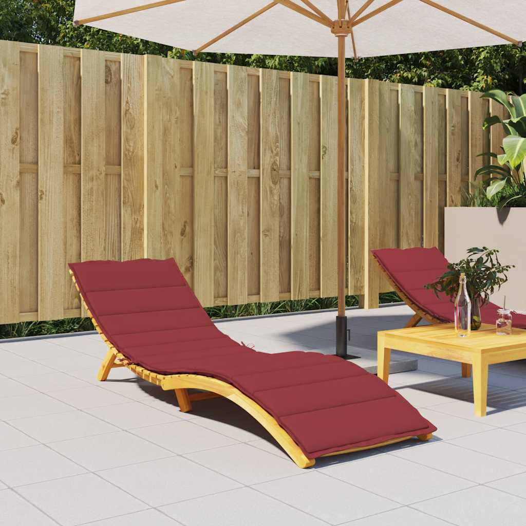 Vidaxx Liegekissen 200x70x3 cm Oxford-Stoff weinrot