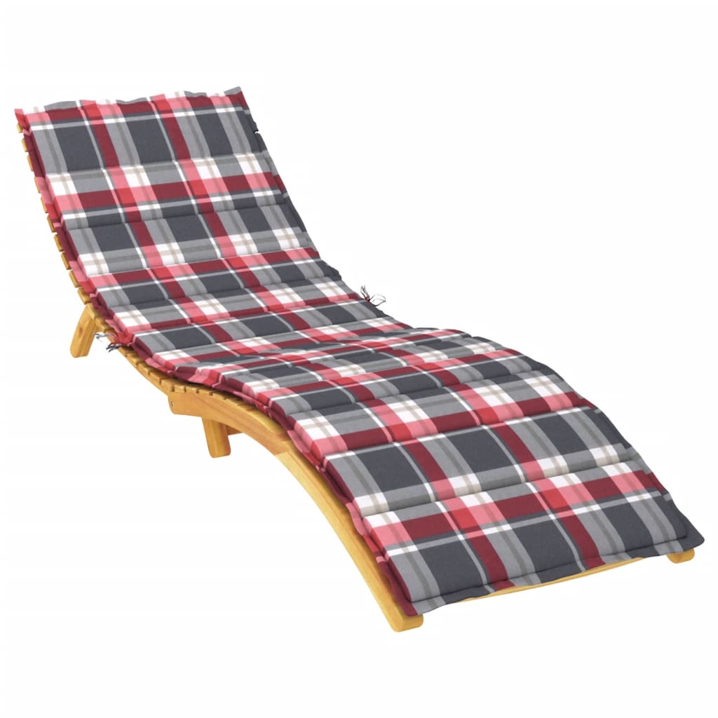 Vidaxl Lounger Kissen 200x70x3 cm Oxford Fabric Diamond Muster rot