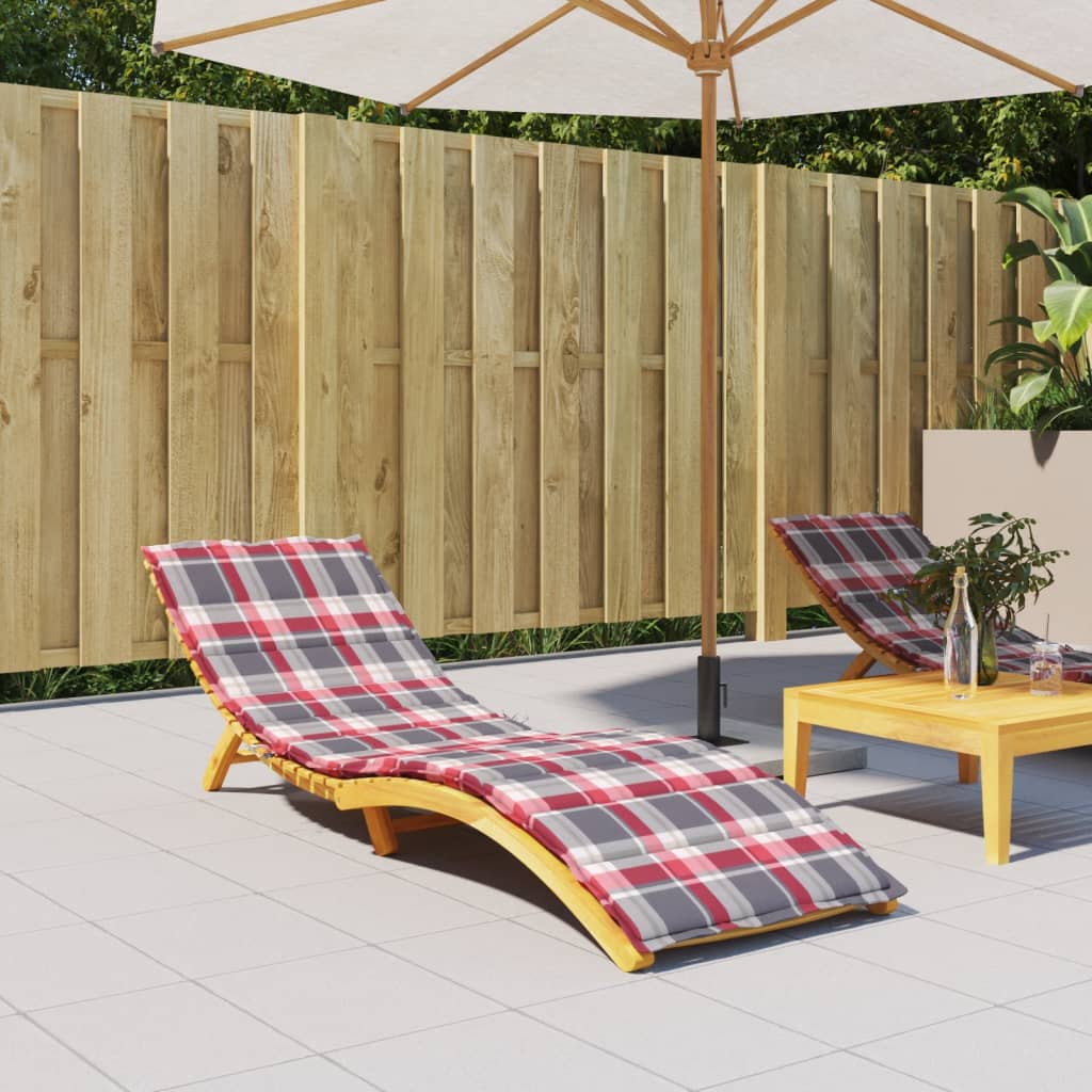 Vidaxl Lounger Kissen 200x70x3 cm Oxford Fabric Diamond Muster rot